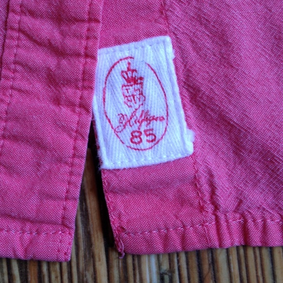 Tommy Hilfiger Shirt Lt Orange Chambray Long Sleev - Picture 6 of 7